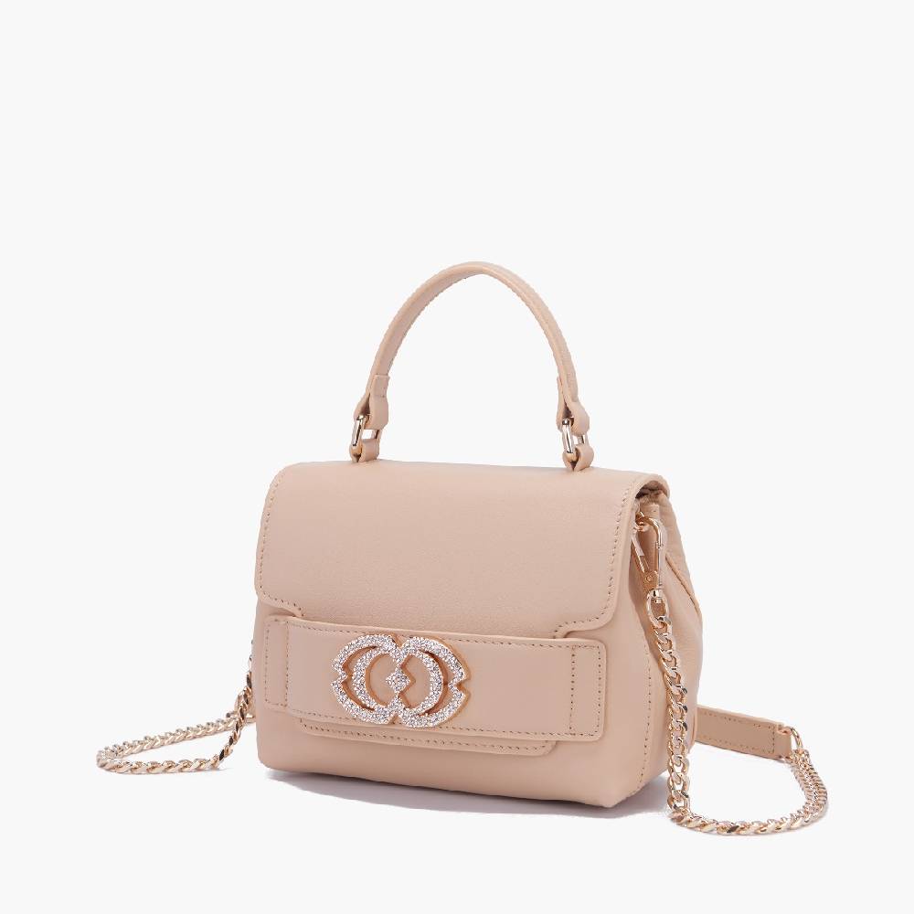 La Carrie BORSA A MANO LOGO CAPPUCCINO Saldi