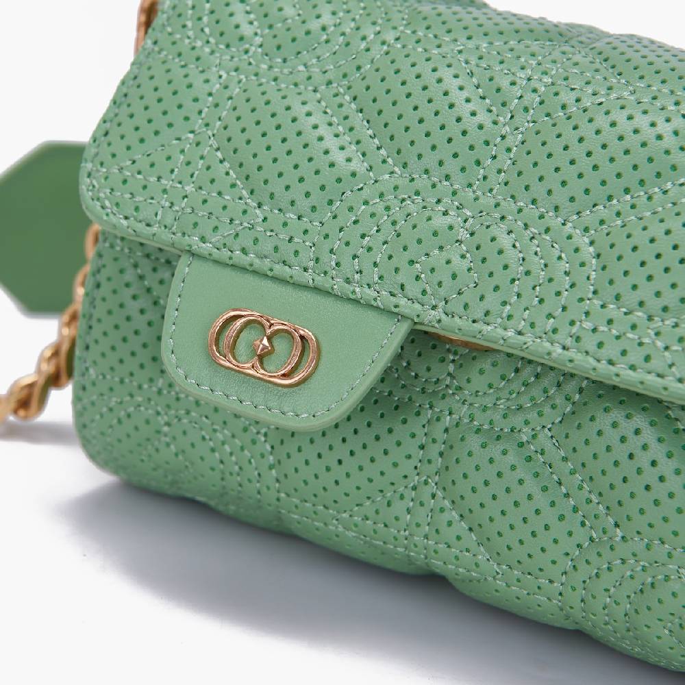 La Carrie MINI BORSA A MANO TOUCHY PISTACCHIO Nuova