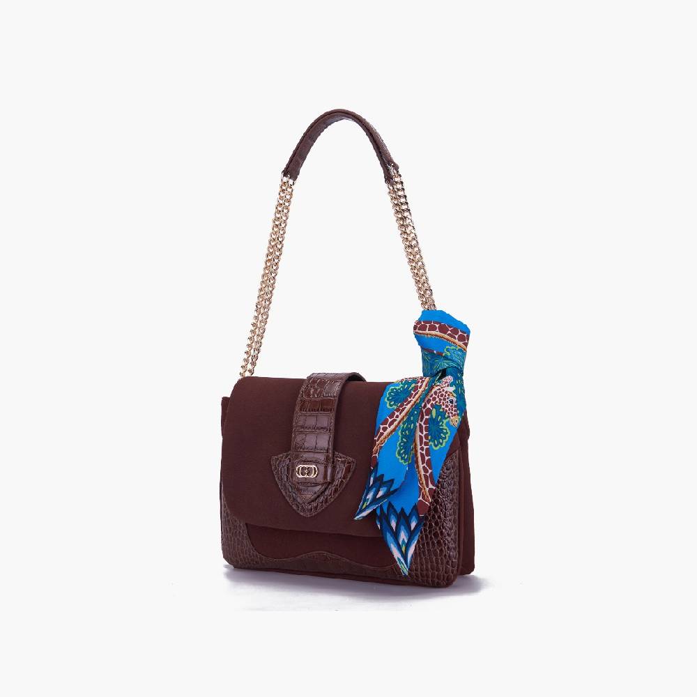 La Carrie BORSA A SPALLA TEMPEST BROWN Sconto