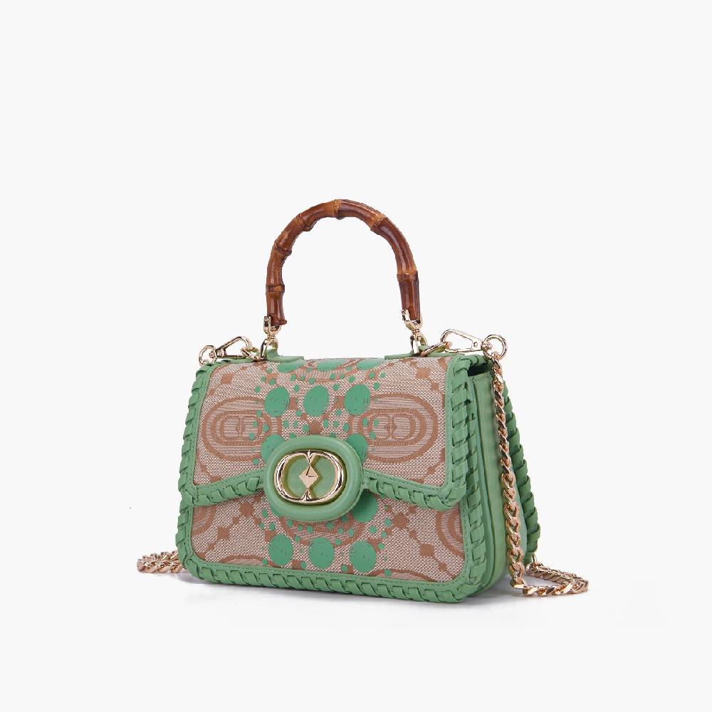 La Carrie BORSA A MANO MONOGRAM PISTACCHIO Vendita Calda