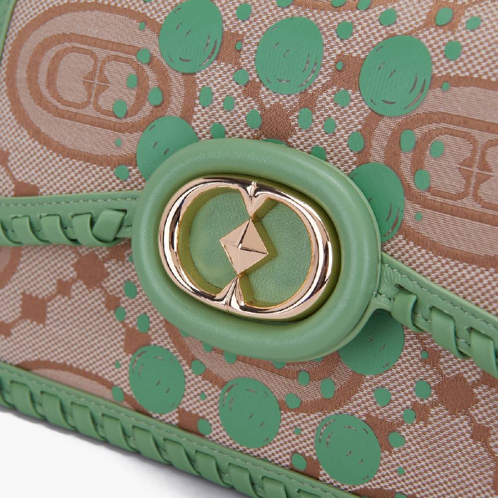 La Carrie BORSA A MANO MONOGRAM PISTACCHIO Vendita Calda