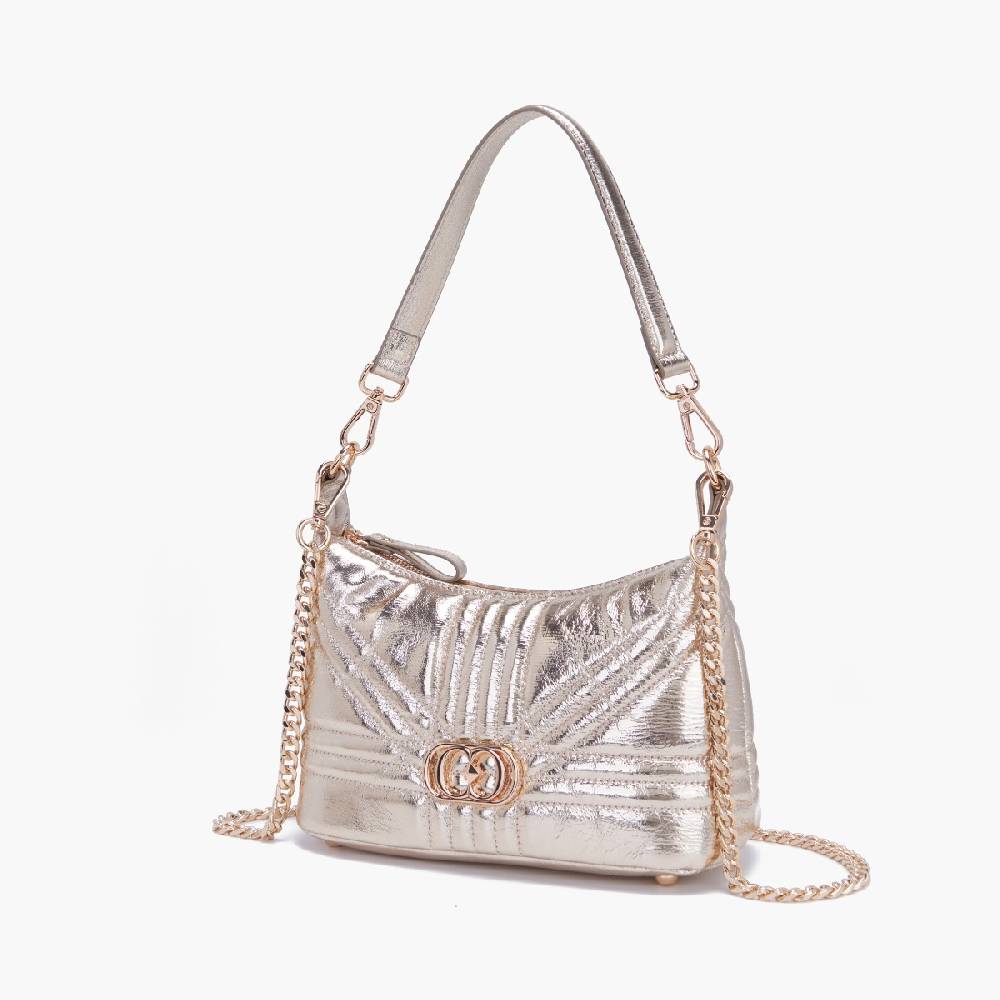 La Carrie MINI BORSA A SPALLA SHINY GOLD Saldi Di Fabbrica