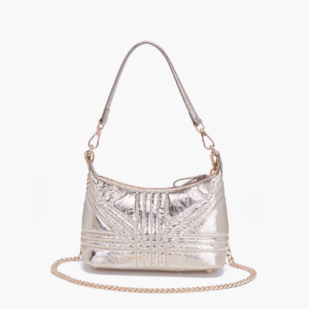 La Carrie MINI BORSA A SPALLA SHINY GOLD Saldi Di Fabbrica