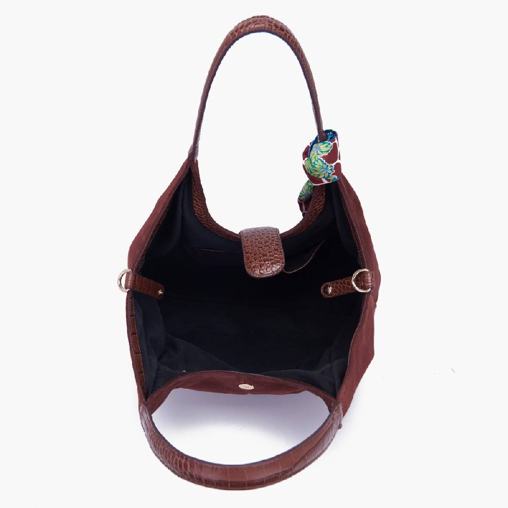 La Carrie BORSA SHOPPING TEMPEST BROWN Nuova