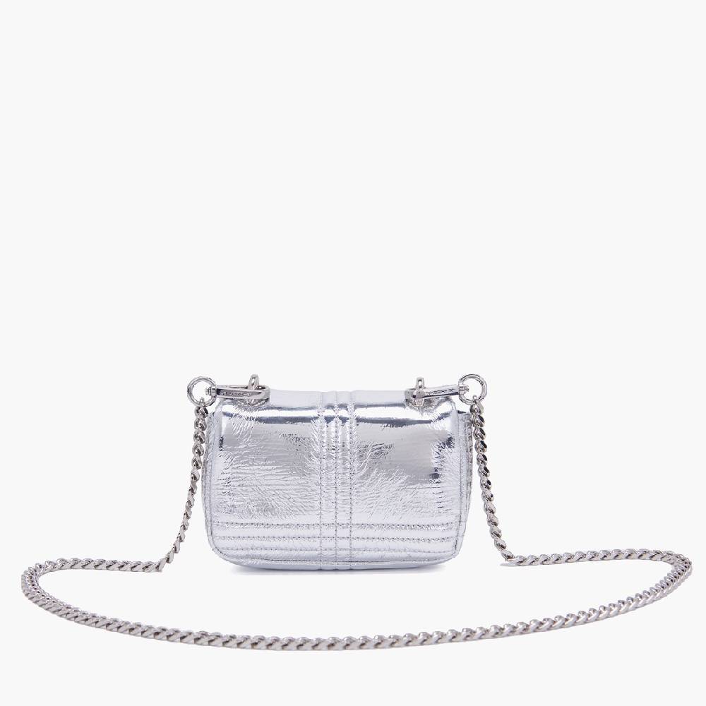La Carrie MINI BORSA A SPALLA SHINY SILVER Italia