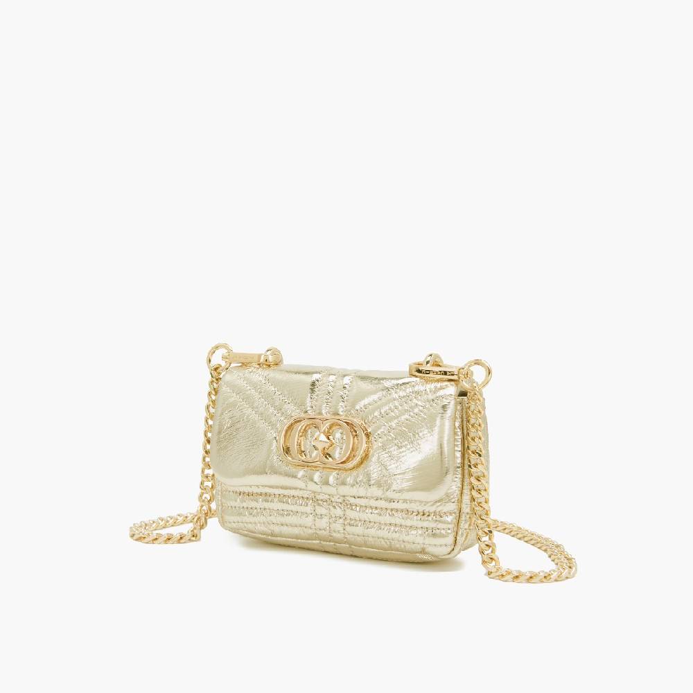 La Carrie MINI BORSA A SPALLA SHINY GOLD 2025