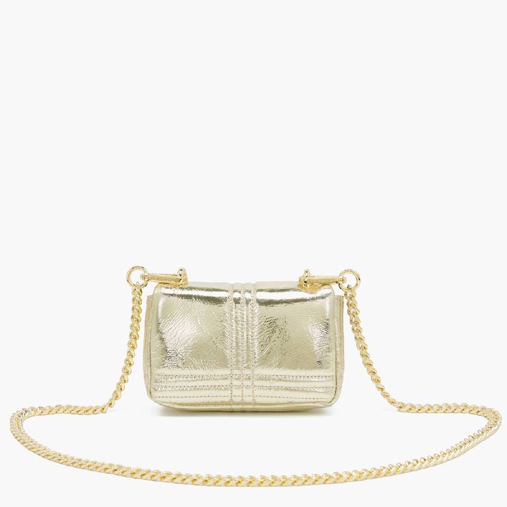 La Carrie MINI BORSA A SPALLA SHINY GOLD 2025