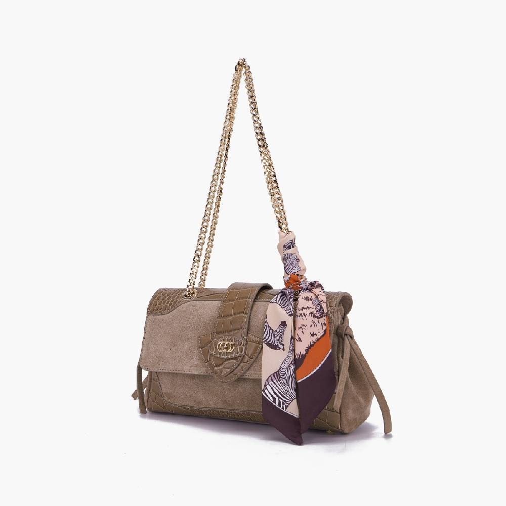 La Carrie BORSA A SPALLA TEMPEST TAUPE In Linea