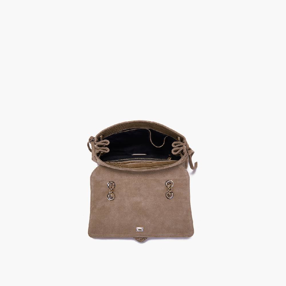 La Carrie BORSA A SPALLA TEMPEST TAUPE In Linea