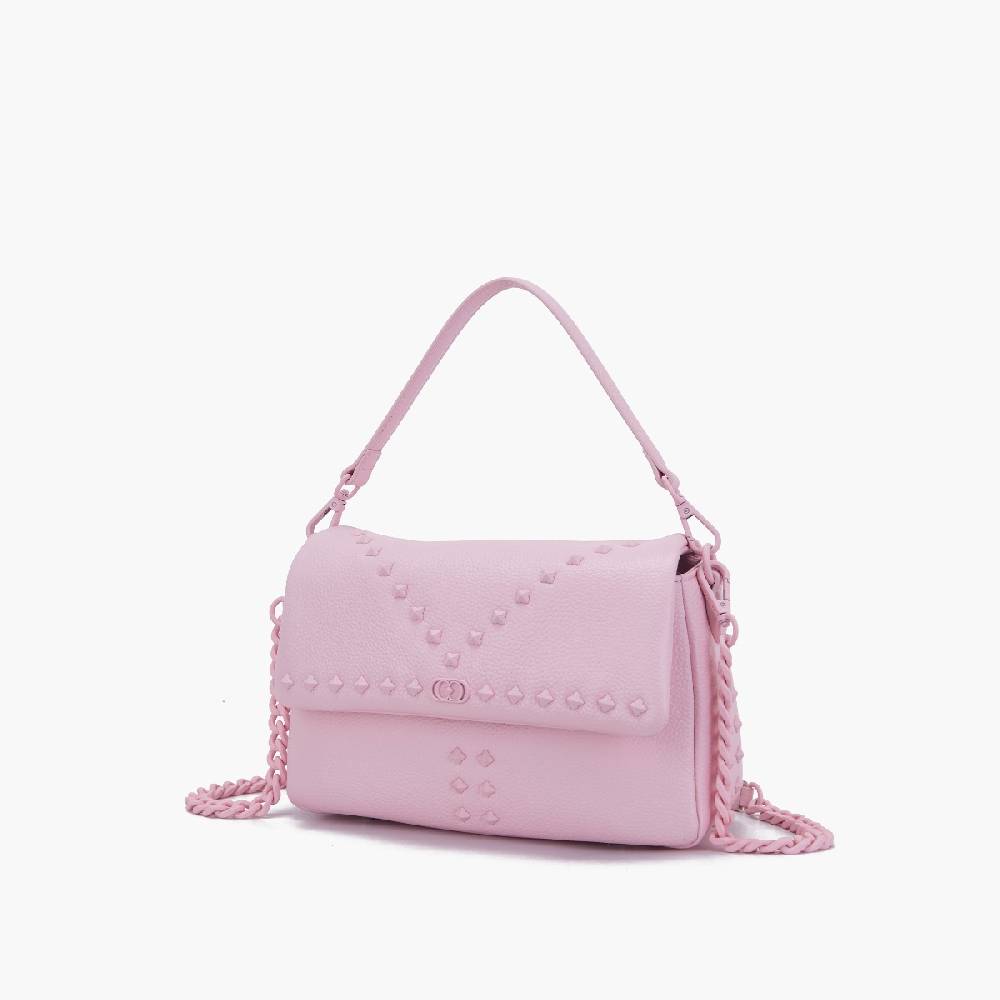 La Carrie PINK HAND BAG IN TUMBLED LEATHER Fino Al -60%