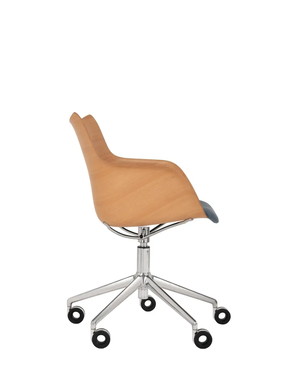 Kartell Q/wood rotelle soft Philippe Starck In Saldo
