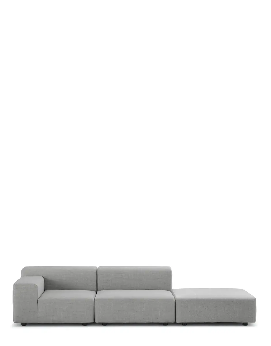 Kartell Plastics outdoor due posti + pouf Piero Lissoni