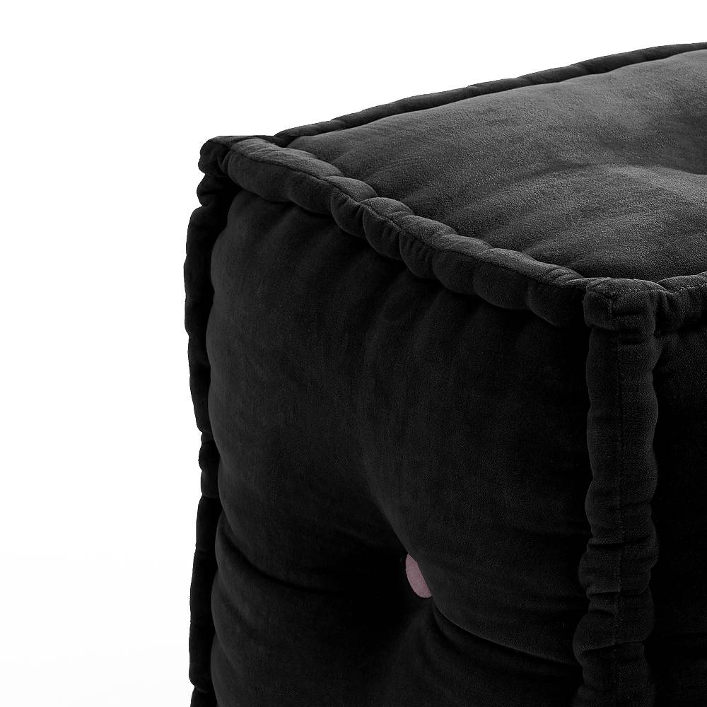 Oresteluchetta Pouf quadrato VELVET BLACK Economico