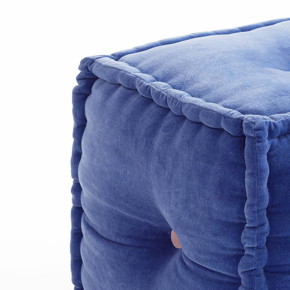 Oresteluchetta Pouf quadrato VELVET BLUE Online
