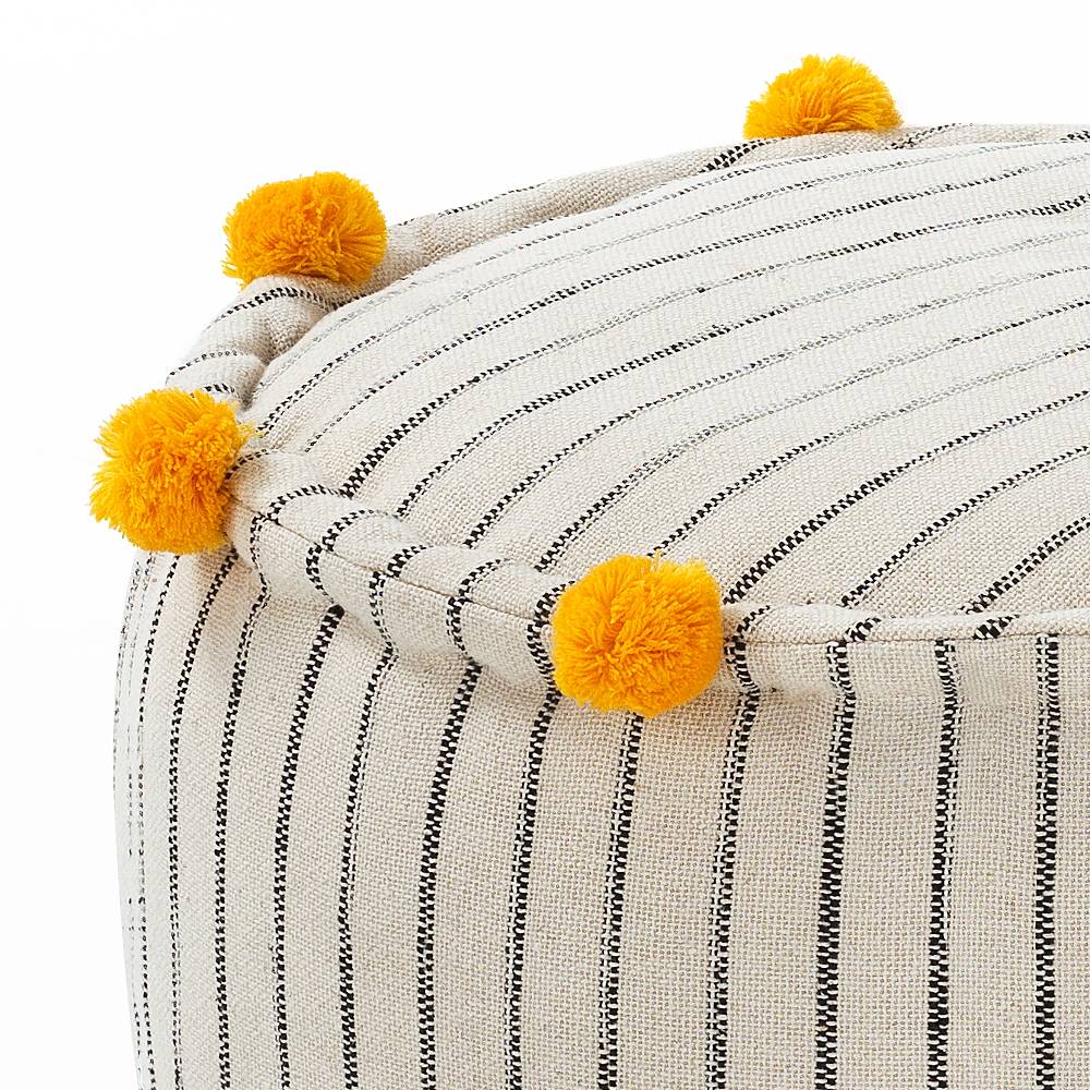 Oresteluchetta Pouf rotondo STRIPE-A YELLOW Vendite Flash