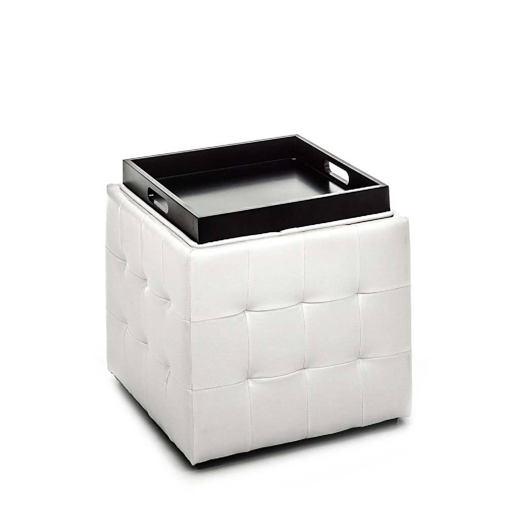 Oresteluchetta pouf poggiapiedi LOWELL WHITE Qualità Garantita