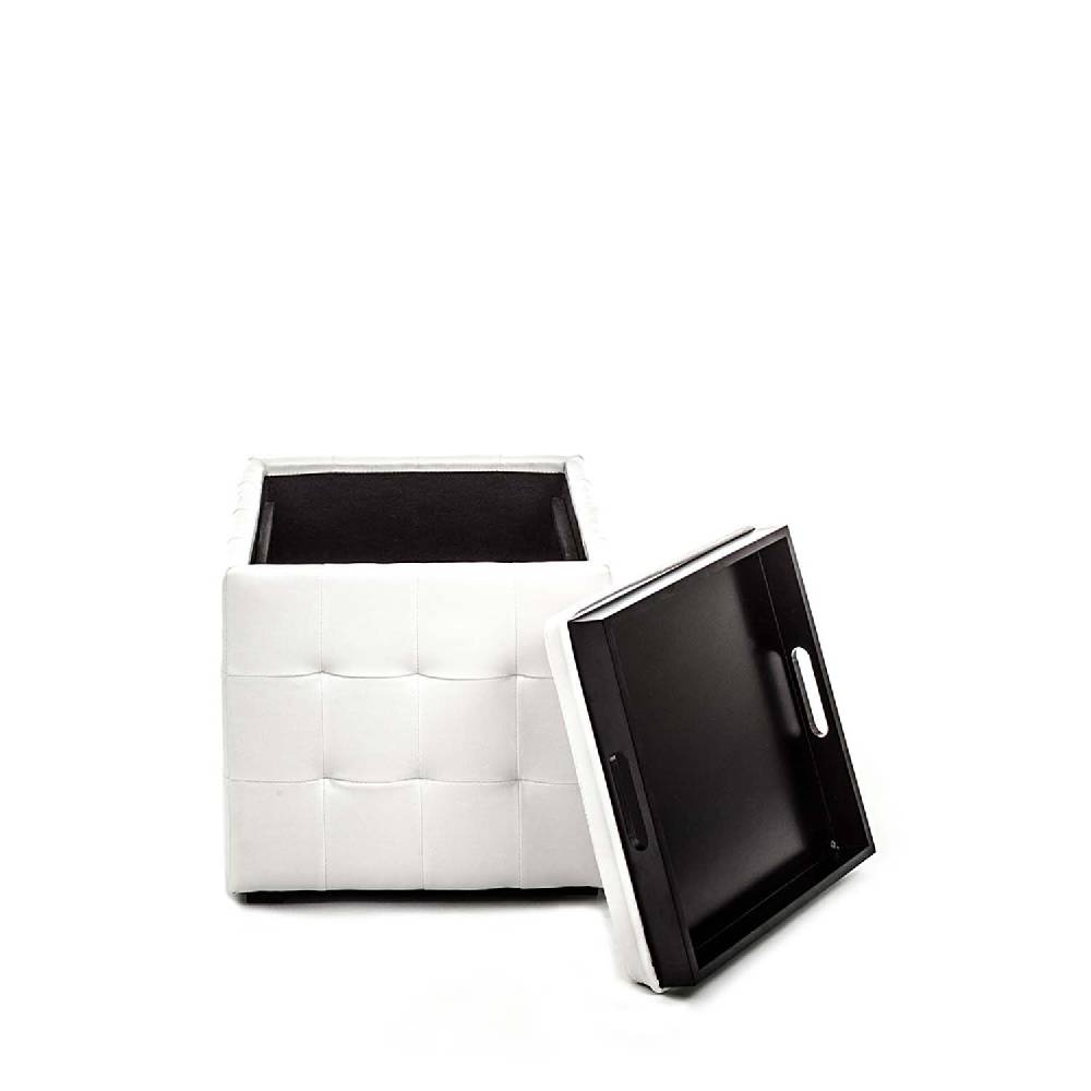Oresteluchetta pouf poggiapiedi LOWELL WHITE Qualità Garantita