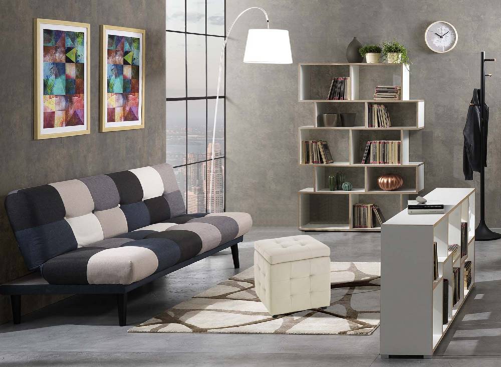 Oresteluchetta Pouf contenitore KILLEEN BEIGE Consegna Veloce