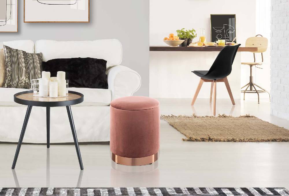 Oresteluchetta Pouf imbottito contenitore OHIO PINK Fino Al -60%