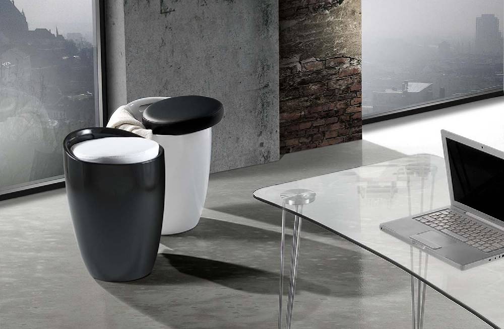 Oresteluchetta pouf/contenitore MONO BLACK Shopping Online