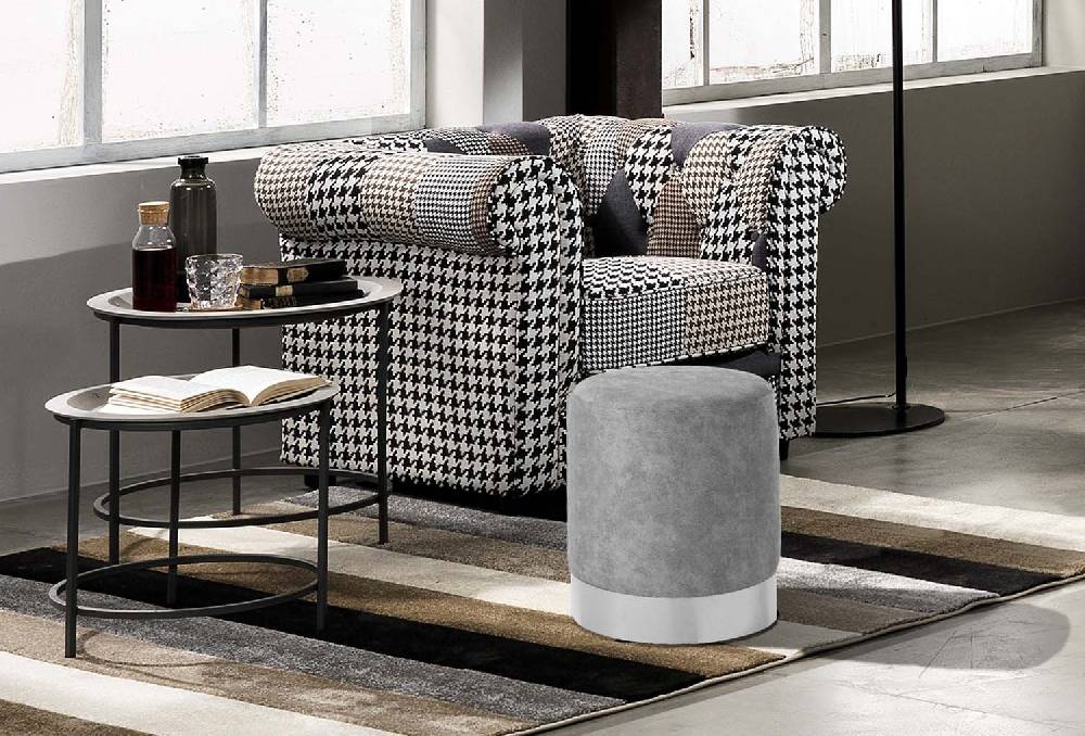 Oresteluchetta pouf / sgabello GROVE GREY Convenienza