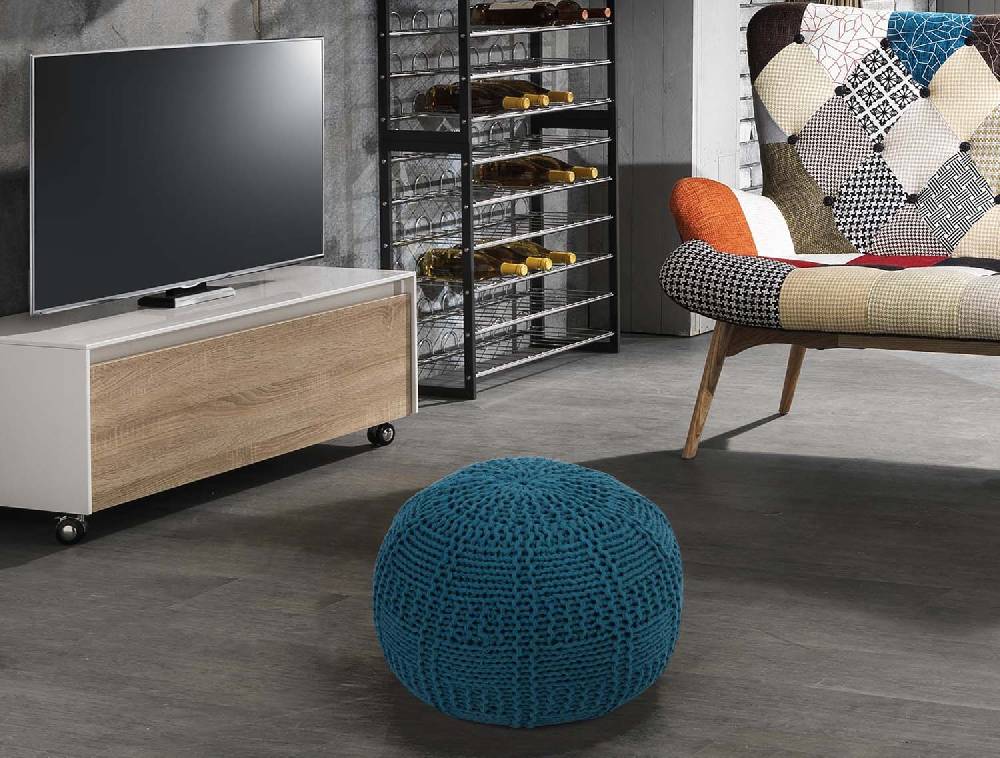 Oresteluchetta pouf BETH LIGHT BLUE Vendita Calda