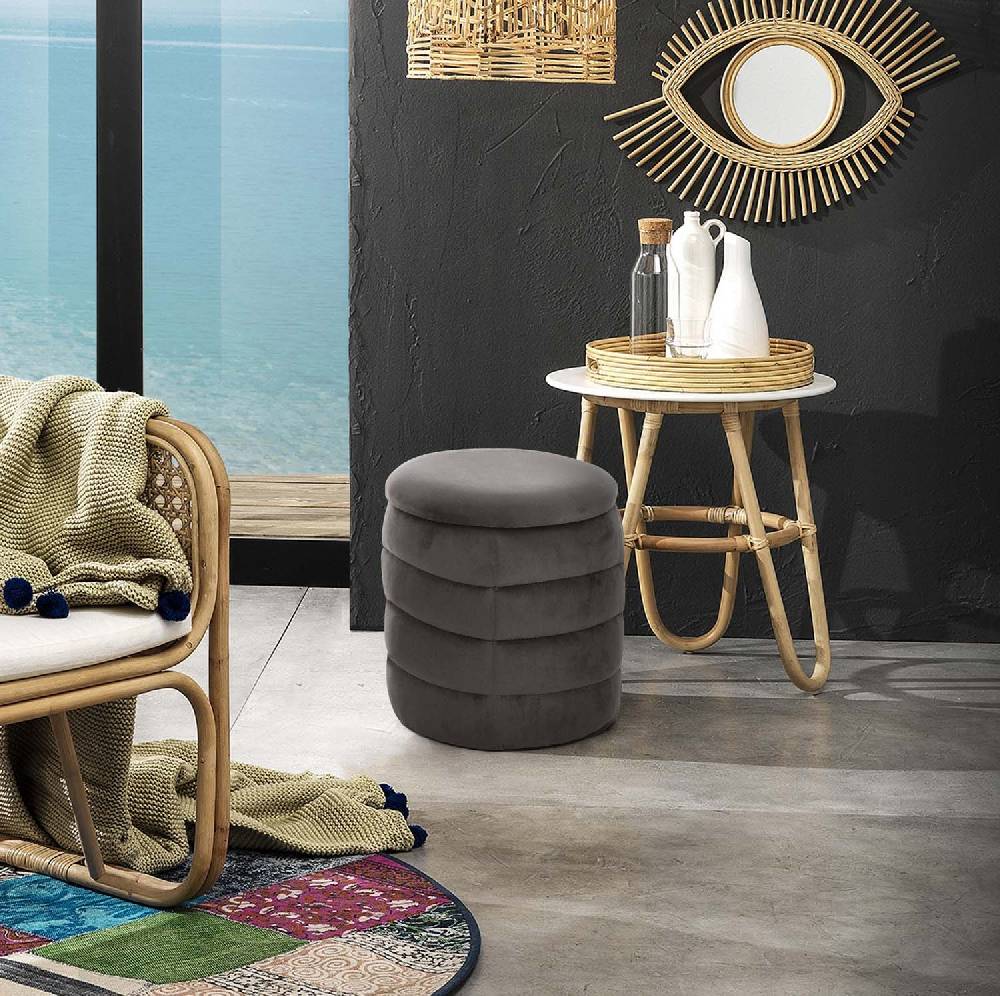Oresteluchetta Pouf imbottito contenitore BURLEY GREY Italy