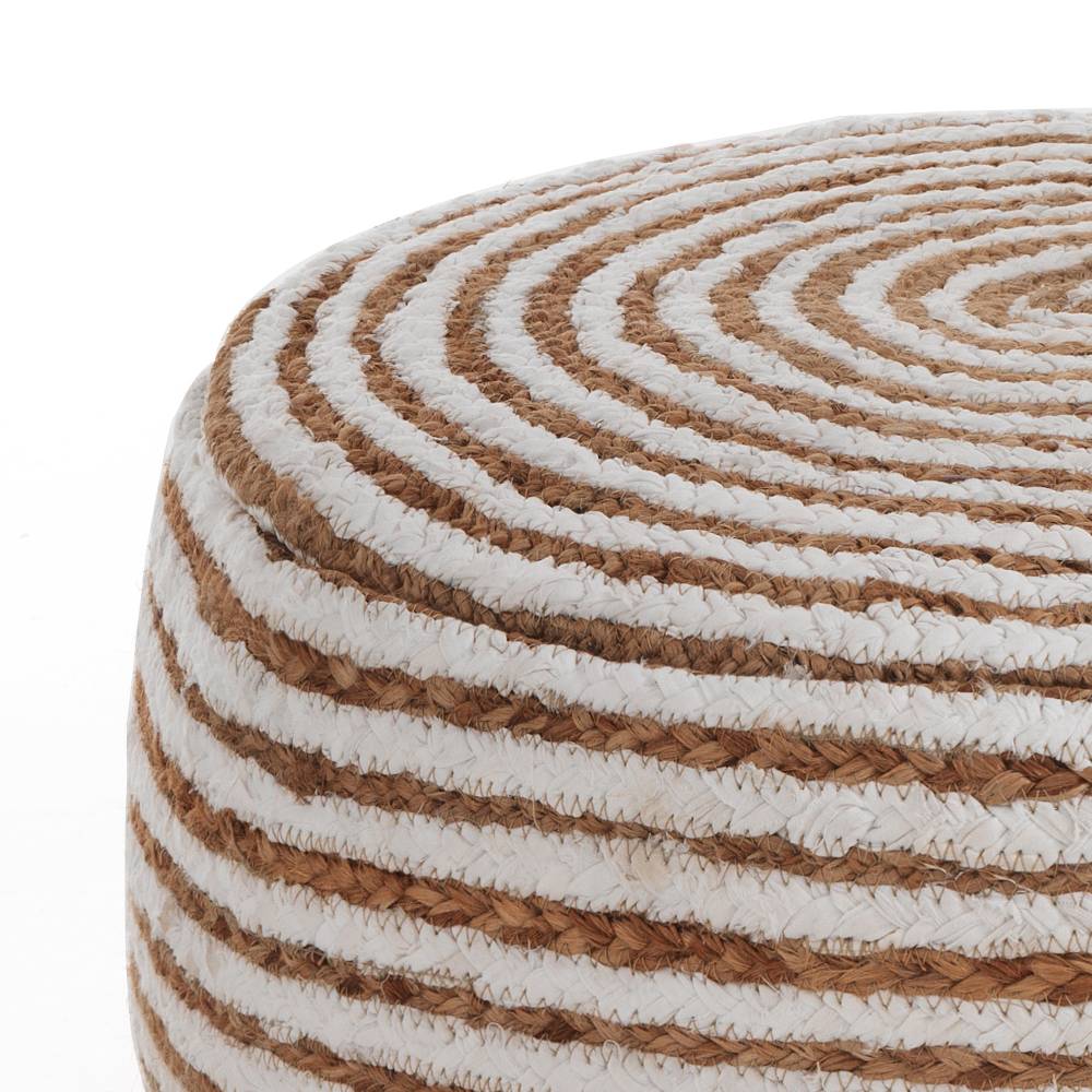 Oresteluchetta Pouf juta ROUND WHITE Spedizione Gratuita
