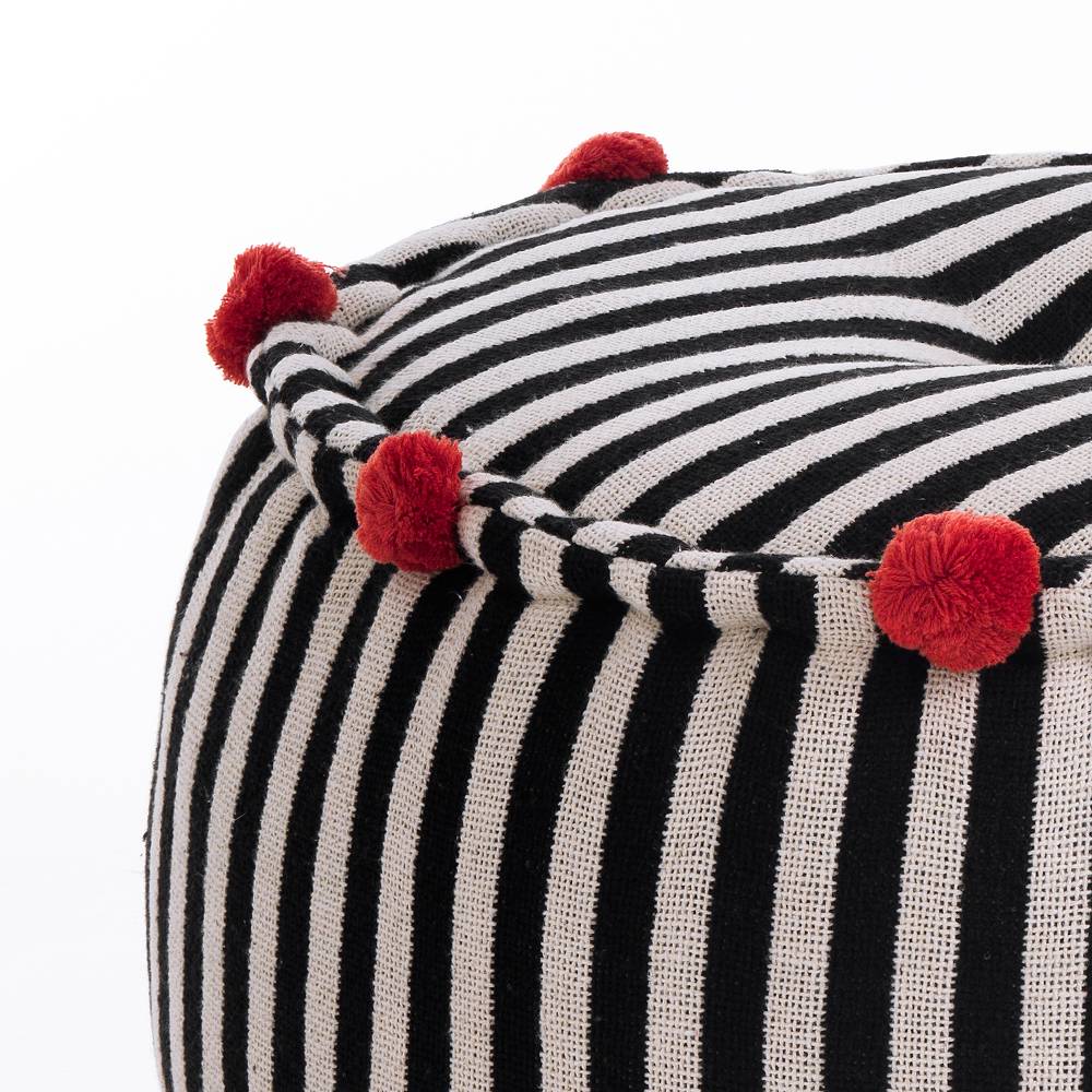 Oresteluchetta Pouf rotondo STRIPE-B CORAL Negozi Online