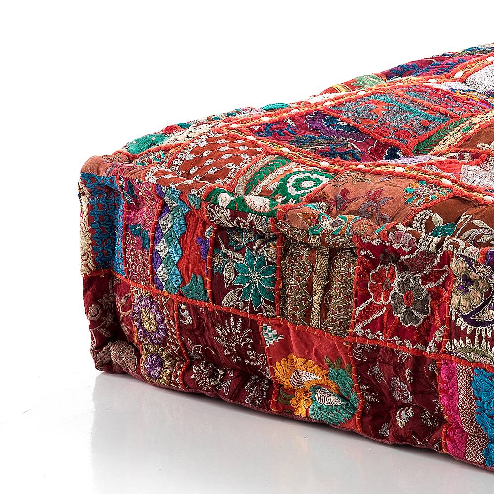 Oresteluchetta Pouf rettangolare YANTRA RED PATCHWORK Promozione Limitata