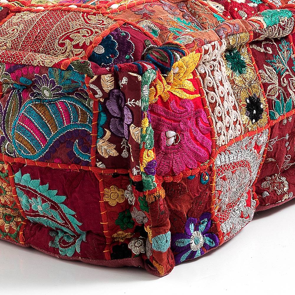 Oresteluchetta Pouf rettangolare YANTRA RED PATCHWORK Promozione Limitata
