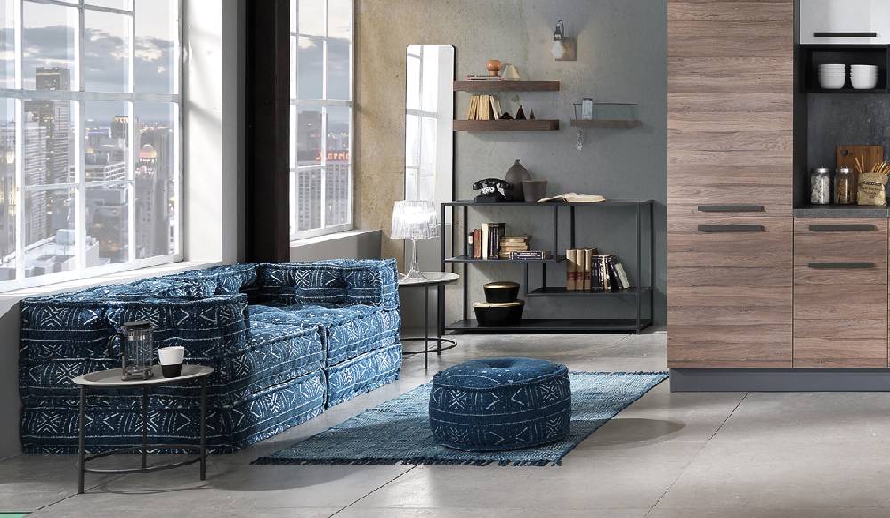 Oresteluchetta Pouf rotondo YANTRA BLUE Qualità