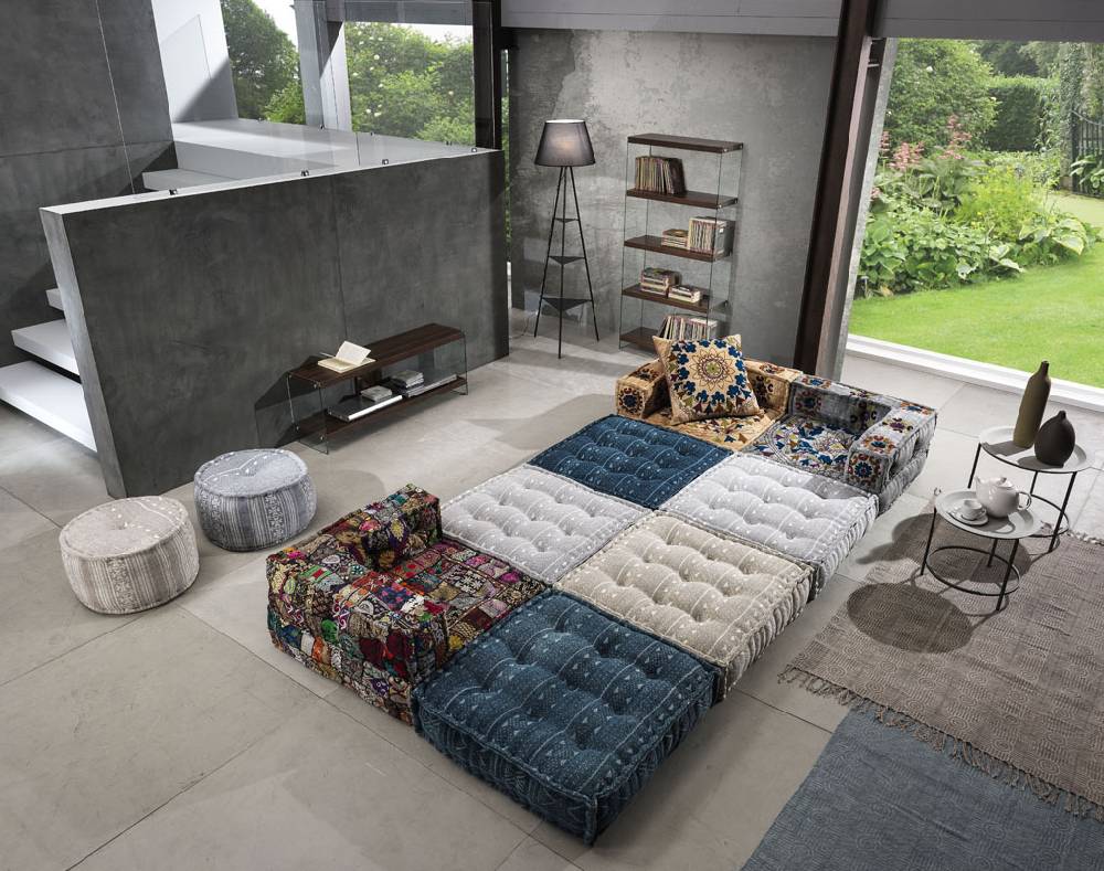Oresteluchetta Pouf rotondo YANTRA GREY Promozione