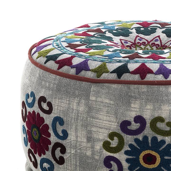 Oresteluchetta Pouf rotondo YANTRA LIGHT GREY Soddisfazione Garantita