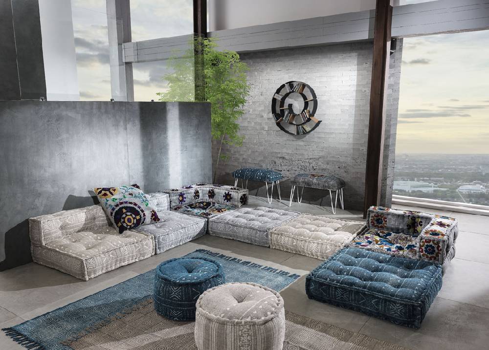 Oresteluchetta Pouf quadrato YANTRA GREY Qualità Garantita