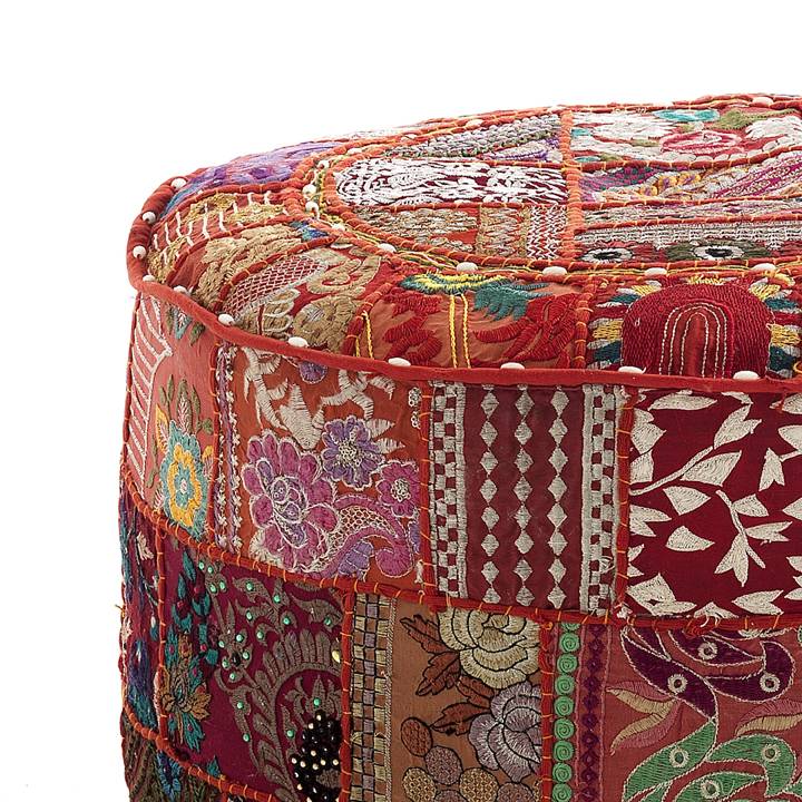 Oresteluchetta Pouf rotondo YANTRA RED PATCH Affare Del Giorno