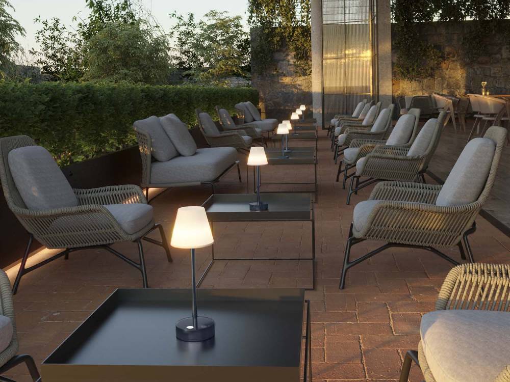 Oresteluchetta Lampada da tavolo ADELAIDE SLIM 30 GREY Offerte