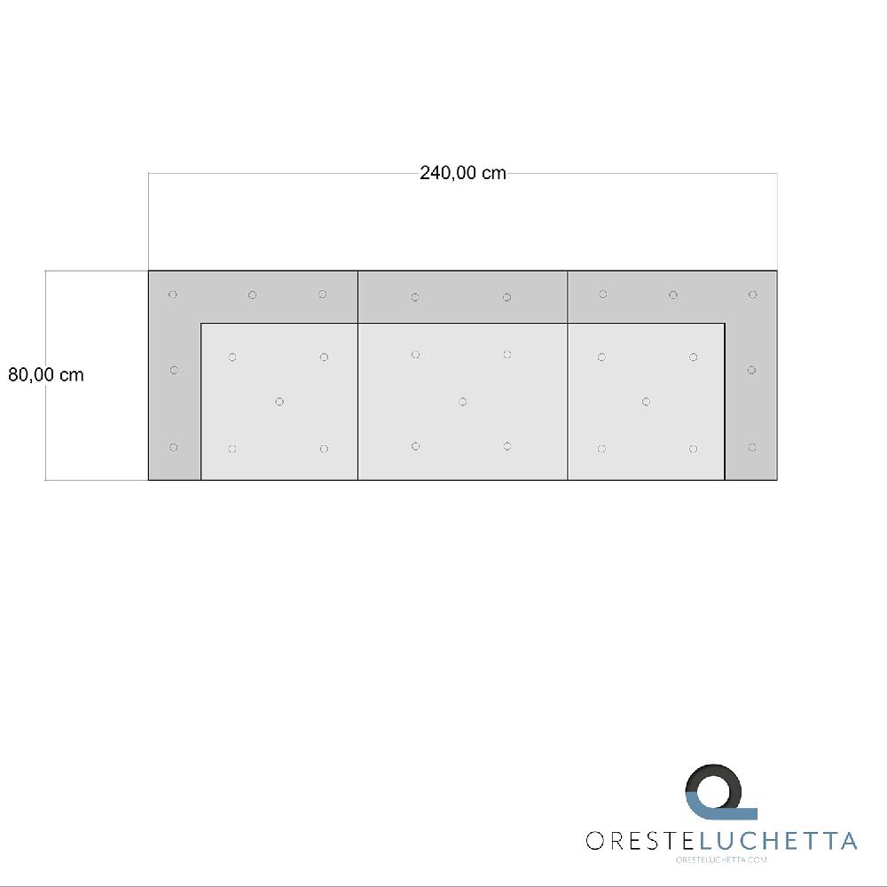Oresteluchetta Divano 3 posti YANTRA WAFFLE MULTICOLOR Composizione 51 Qualità