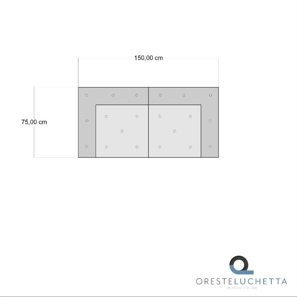 Oresteluchetta Divano 2 posti OUTDOOR IKAT GREY Composizione 56 Convenienza