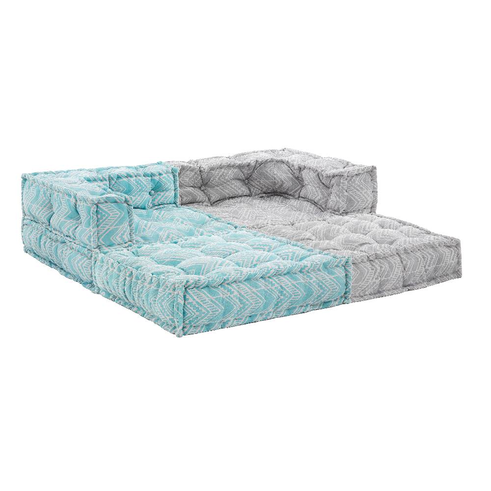 Oresteluchetta Divano 2 posti OUTDOOR IKAT MINT & GREY Composizione 57 Presa
