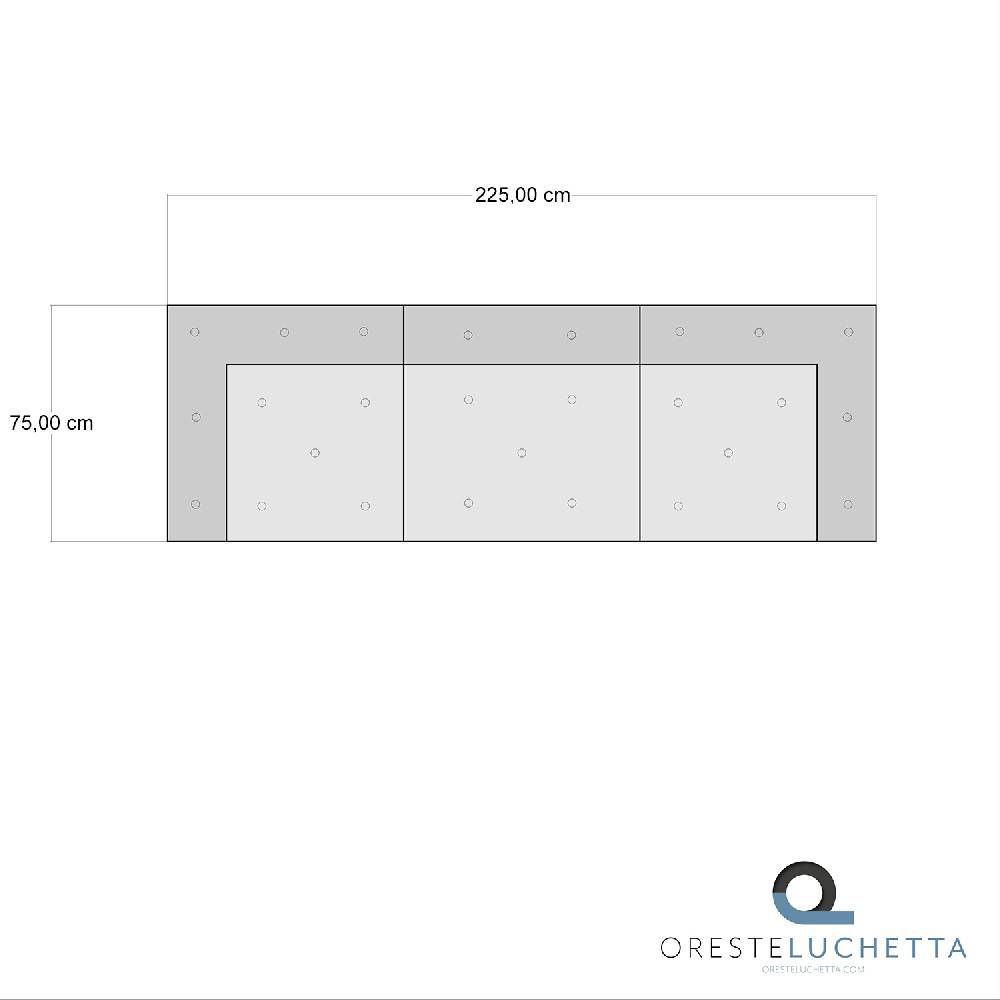 Oresteluchetta Divano 3 posti OUTDOOR MULTICOLOR Composizione 59 Sconto