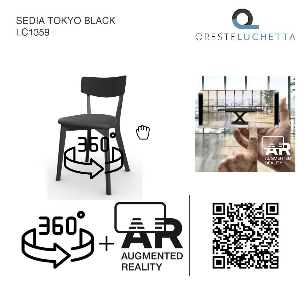Oresteluchetta SEDIA TOKYO BLACK Trasporto libero internazionale