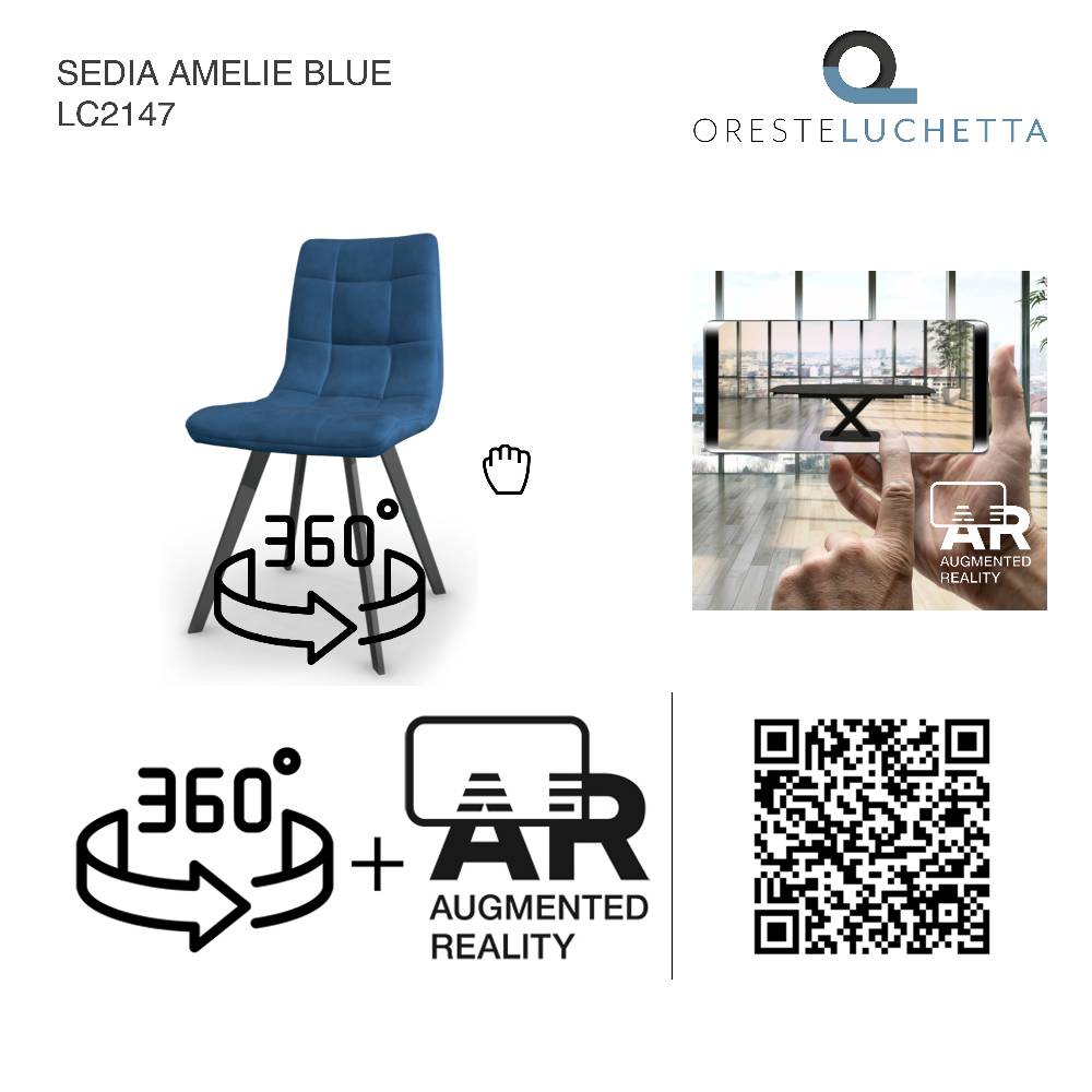 Oresteluchetta SEDIA AMELIE BLUE Qualità Garantita