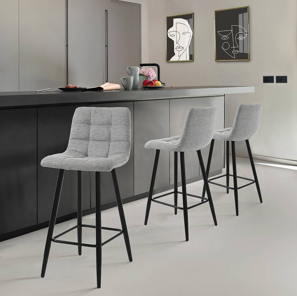 Oresteluchetta SGABELLO AMELIE LIGHT GREY HOME Economico