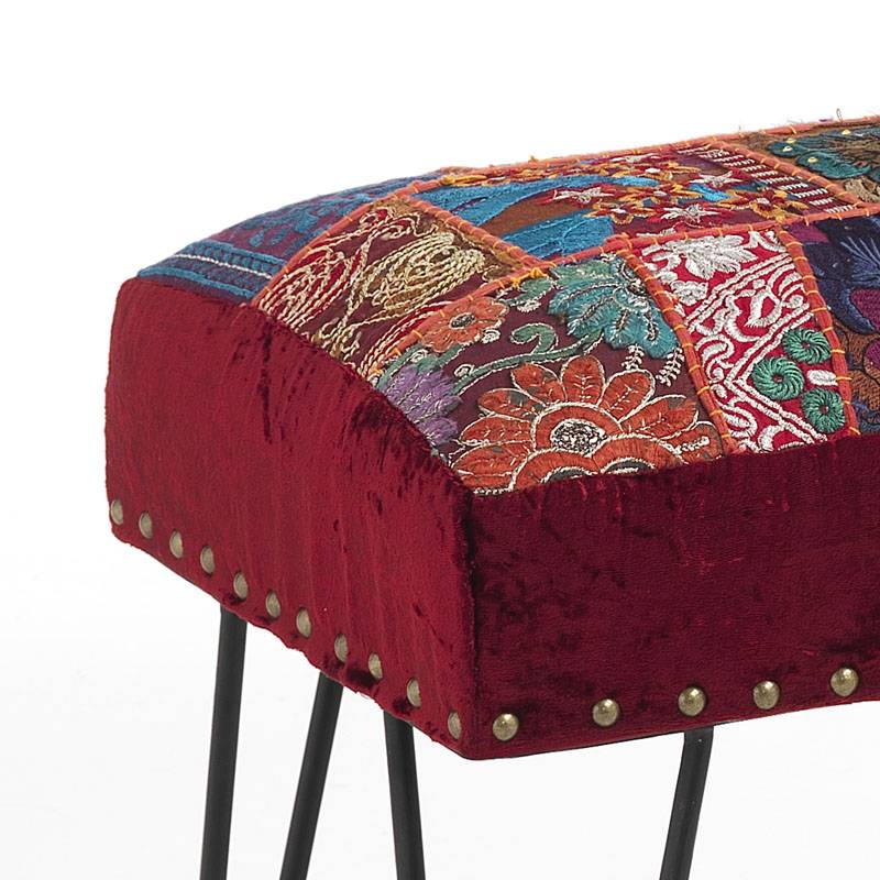 Oresteluchetta Panca YANTRA RED PATCHWORK Offerta esclusiva