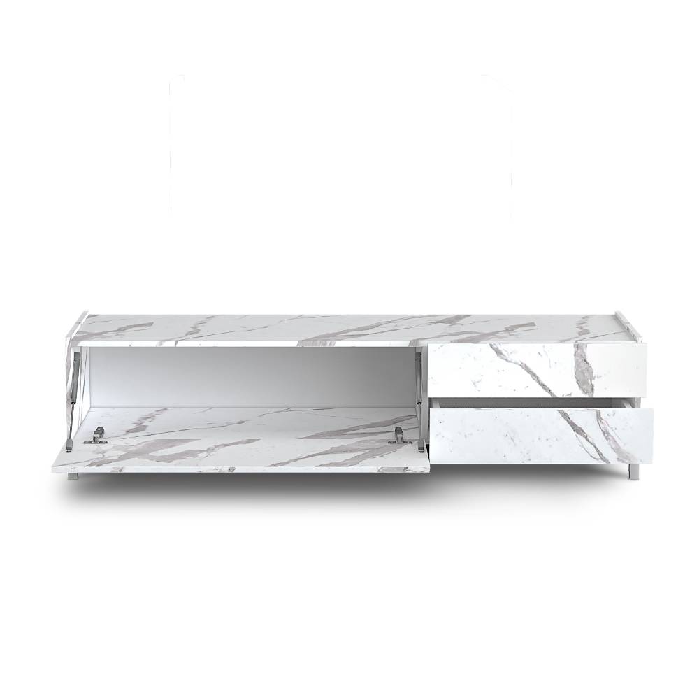 Oresteluchetta PORTA TV BURHAM WHITE MARBLE Fino al 65% di sconto
