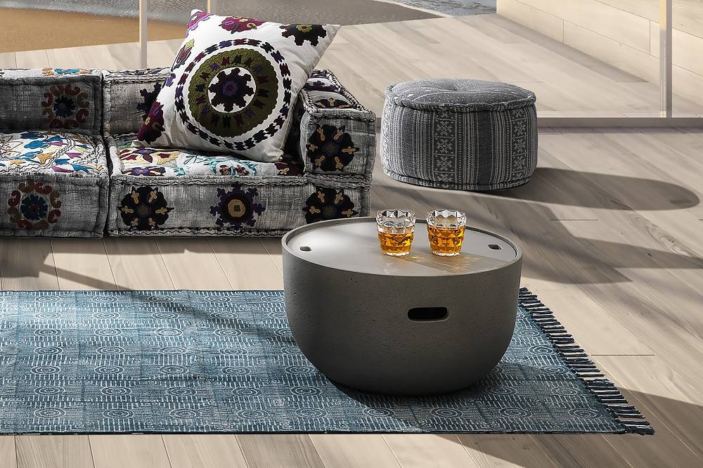 Oresteluchetta tavolino da interno / esterno con contenitore SILKY ROUND Sconti questo mese