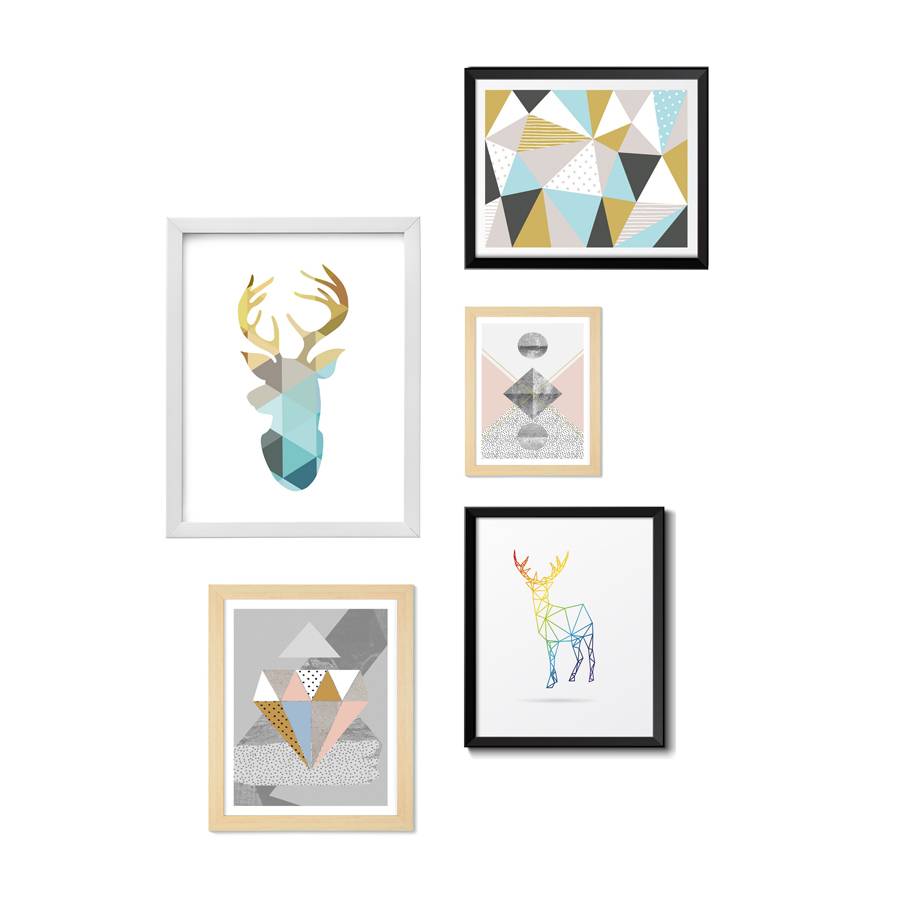 Oresteluchetta composizione quadri DEER Spedizione gratuita