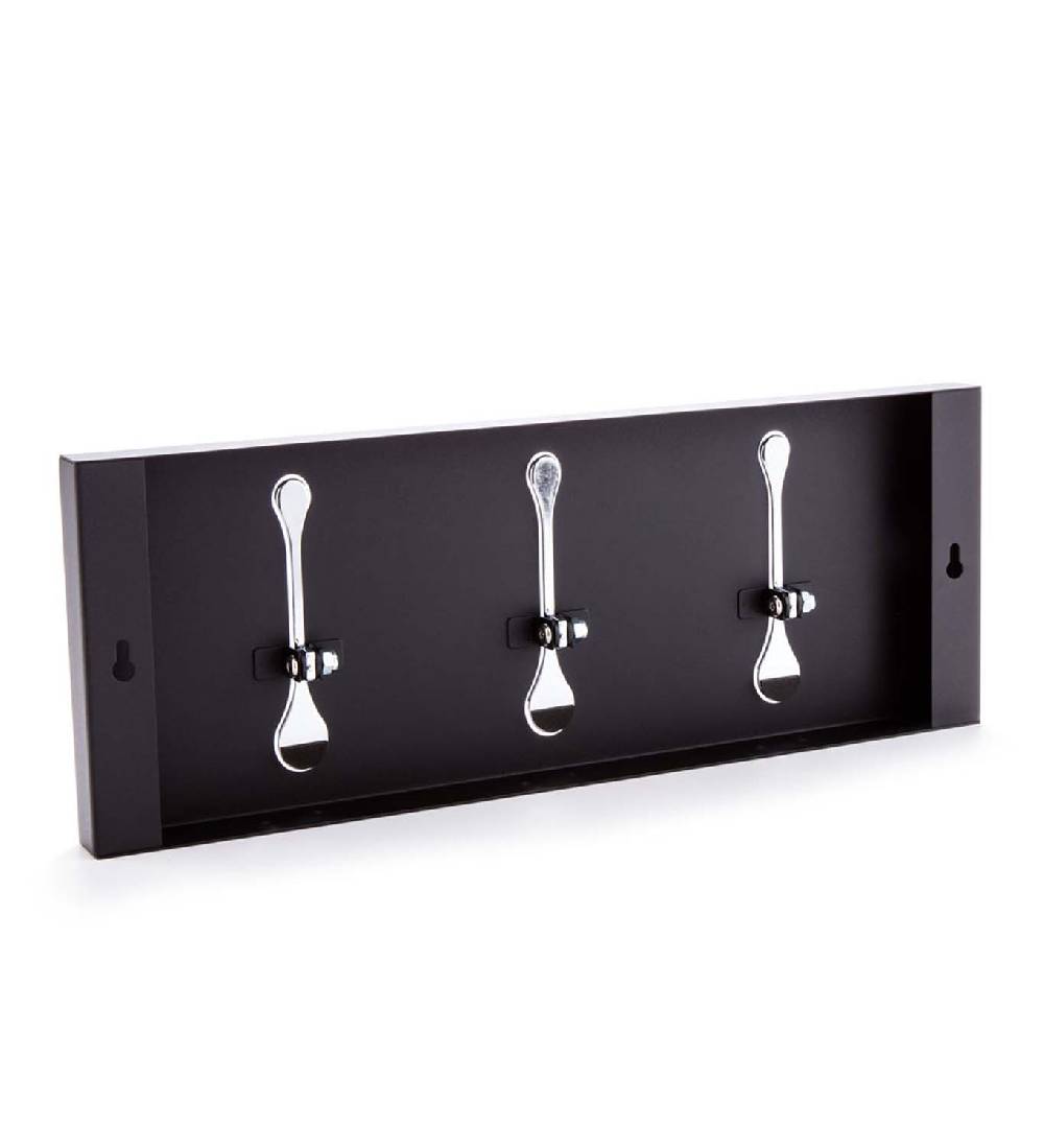 Oresteluchetta appendiabiti da muro AUSTIN 3 BLACK Offerta natalizia