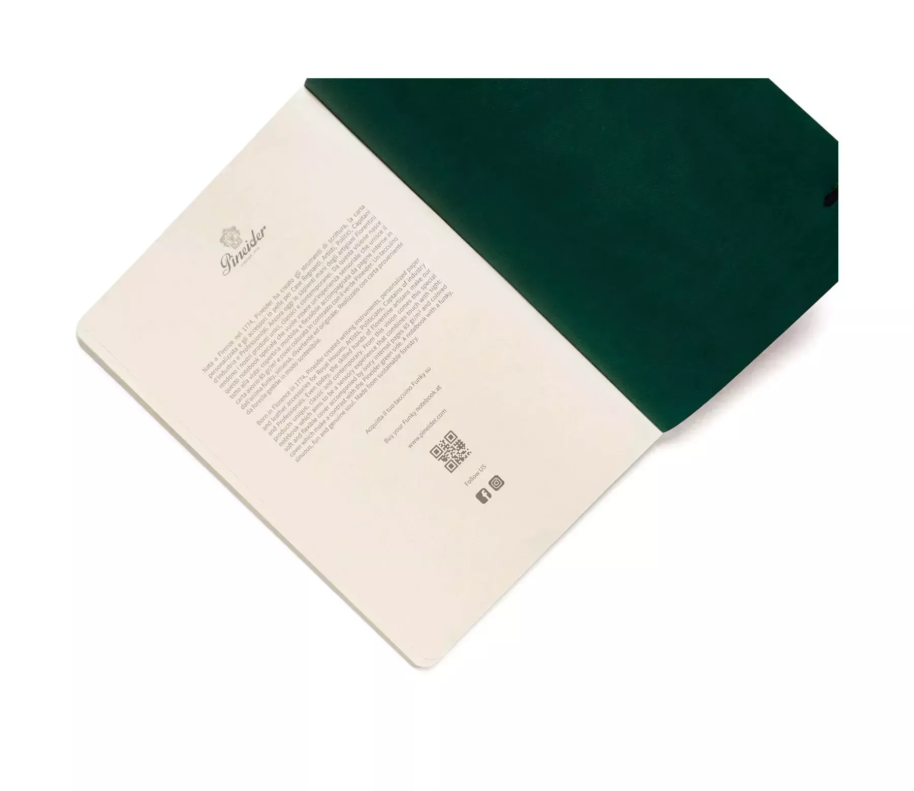 Pineider Notebook Funky Crest Medio senza righe Limitato a 3 giorni
